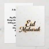 Eid mubarak Personalized Modern Card Einladung (Vorne/Hinten)