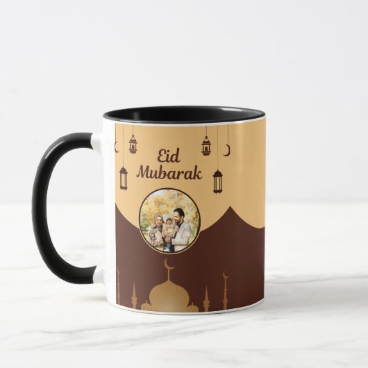 Eid Mubarak Photo Frame Mosque Skyline Art Tasse (Links)