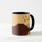 Eid Mubarak Photo Frame Mosque Skyline Art Tasse (VorderseiteRechts)