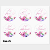 Eid Mubarak Pink Blume Sticker (Blatt)