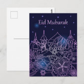 Eid Mubarak Postkarte (Vorne/Hinten)