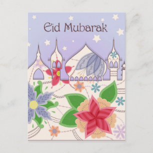 Eid Mubarak Postkarte Vintag