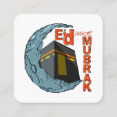 Eid Mubarak Quadratische Visitenkarte (Rückseite)