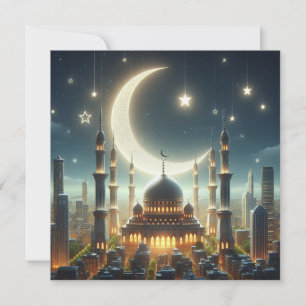 Eid Mubarak Ramadan anpassbarer Grußtext Feiertagskarte