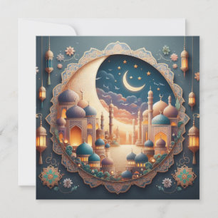 Eid Mubarak Ramadan Anpassbarer Grußtext Feiertagskarte