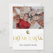 Eid Mubarak Ramadan Elegantes Foto Feiertagskarte (Vorderseite)