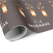Eid Mubarak-Ramadan Kareem Floral Lantern Islamic Geschenkpapier (Rolleneckpunkt)