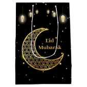 Eid Mubarak / Ramadan Kareem Gold anpassen Mittlere Geschenktüte (Rückseite)