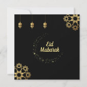 Eid Mubarak / Ramadan Kareem Golden Customizing Einladung (Vorderseite)