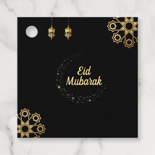Eid Mubarak / Ramadan Kareem Golden Customizing Geschenkanhänger (Vorderseite)