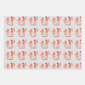 Eid Mubarak Rosa Kinder Geschenk Geschenkpapier Set (Vorderseite 2)