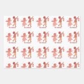 Eid Mubarak Rosa Kinder Geschenk Geschenkpapier Set (Vorderseite)