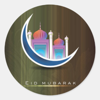 Eid Mubarak Runder Aufkleber