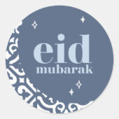 Eid Mubarak Runder Aufkleber (Vorderseite)