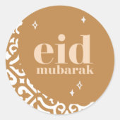Eid Mubarak Runder Aufkleber (Vorderseite)