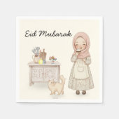 Eid Mubarak Serviette Muslim Kinder (Vorderseite)