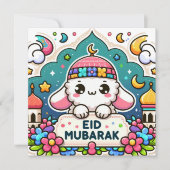 Eid Mubarak Sheep Feiertagskarte (Vorderseite)