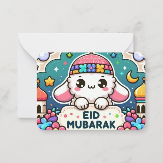 Eid Mubarak Sheep Mitteilungskarte (Vorderseite)