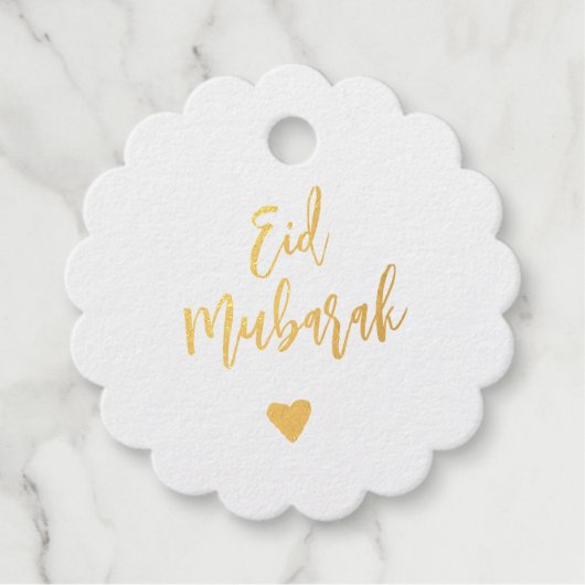 Eid Mubarak Simple Gold Geschenkanhänger (Vorderseite)