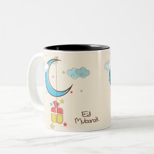eid Mubarak-Tasse Zweifarbige Tasse (Vorderseite Links)