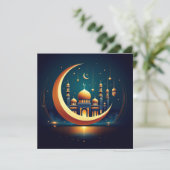Eid Mubarak Text für benutzerdefinierte Grüße Feiertagskarte (Stehend Vorderseite)