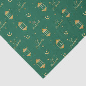Eid Mubarak Tissue - Elegantes grünes Gold Seidenpapier (Ausschnitt)