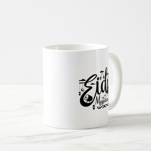 Eid Mubarak Typografy Tasse (VorderseiteRechts)