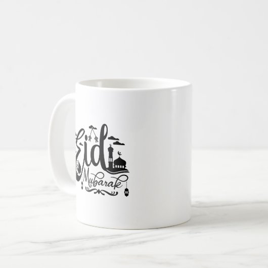 Eid Mubarak Typografy Tasse (Vorderseite Links)