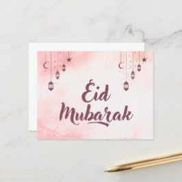 Eid Mubarak Watercolor Feiertagspostkarte