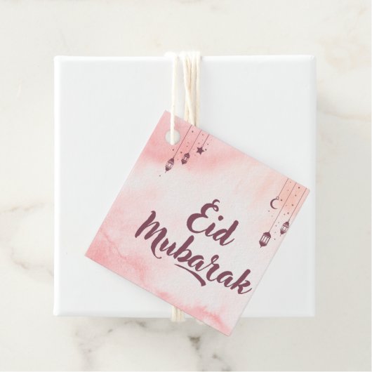 Eid Mubarak Watercolor Geschenkanhänger (Beispiel)