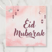 Eid Mubarak Watercolor Geschenkanhänger (Vorderseite)