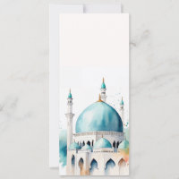 Eid Mubarak Watercolor Moschee 0902a