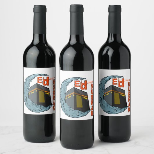 Eid Mubarak Weinetikett (Flaschen)