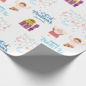 Eid Mubarak White für Kinder Geschenkpapier (Ecke)