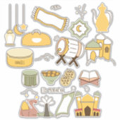 Eid Muslim Holiday Stickers Aufkleber (Vorderseite)