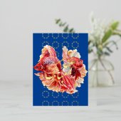 Eid Nowruz Double Lucky Goldfish Fossil Postkarte (Stehend vorne)