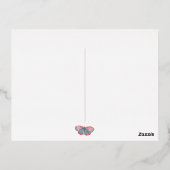 Eid Nowruz Mubarak Butterfly Foil Postkarte (Rückseite)