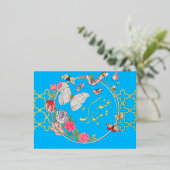 Eid Nowruz Mubarak Butterfly Foil Postkarte (Stehend vorne)