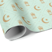 Eid oder Ramadan Laternen & Halbmond nahtlos Geschenkpapier (Rolleneckpunkt)