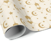 Eid oder Ramadan Laternen & Halbmond nahtlos Geschenkpapier (Rolleneckpunkt)