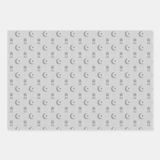 Eid or Ramadan Lanterns & Crescent Seamless Geschenkpapier Set (Vorderseite 2)