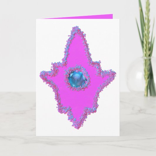 Eid-perlenbesetzte funkelnde Hamsa Feiertagskarte (Vorderseite)