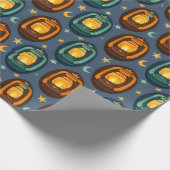 Eid & Ramadan Lanterns Seamless Pattern with Moon Geschenkpapier (Ecke)