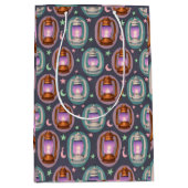 Eid & Ramadan Lanterns Seamless Pattern with Moon Mittlere Geschenktüte (Vorderseite)