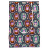 Eid & Ramadan Lanterns Seamless Pattern with Moon Mittlere Geschenktüte (Rückseite)