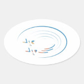 Eid, Spiralen der Freude Ovaler Aufkleber (Vorderseite)