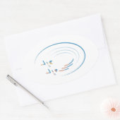 Eid, Spiralen der Freude Ovaler Aufkleber (Umschlag)