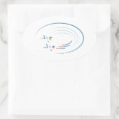 Eid, Spiralen der Freude Ovaler Aufkleber (Tasche)