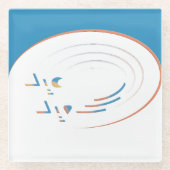 Eid, Spirals der Freude (Gerahmt) Glasuntersetzer (Vorderseite)