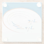 Eid, Spirals der Freude (Gerahmt) Glasuntersetzer (Rückseite)